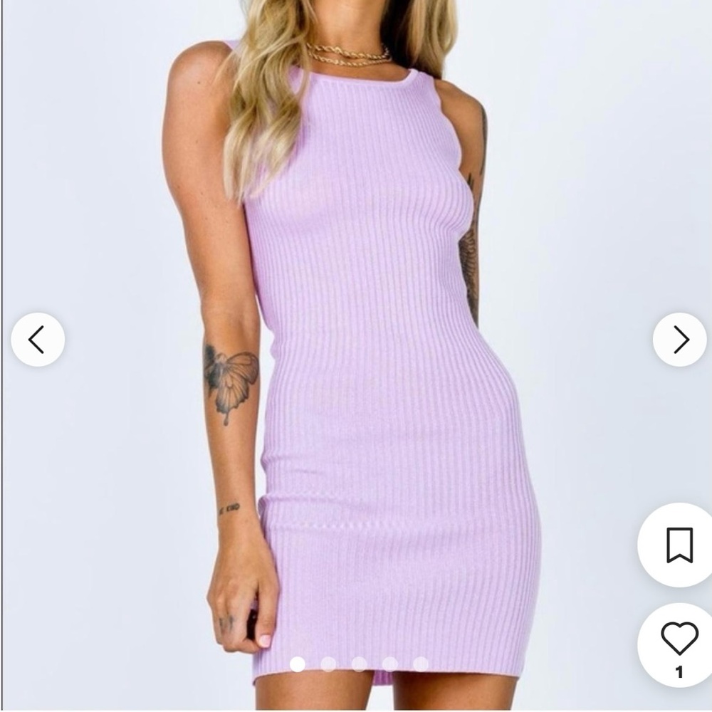 Princess Polly Ribbed Purple Dress